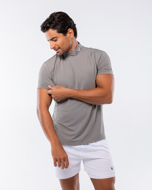 Turtleneck T-shirt Gray