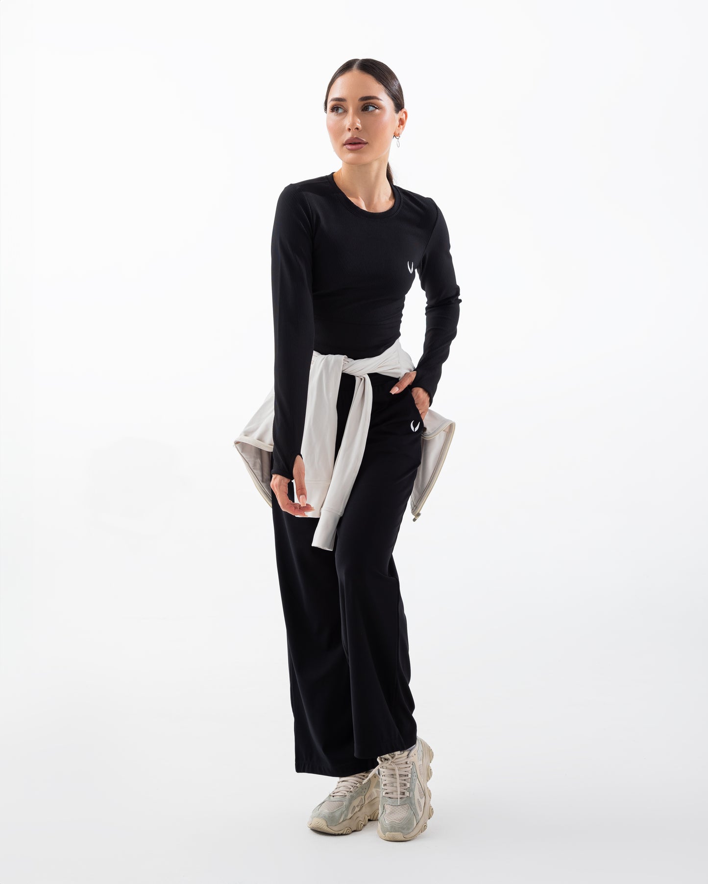 High wast wide leg pants